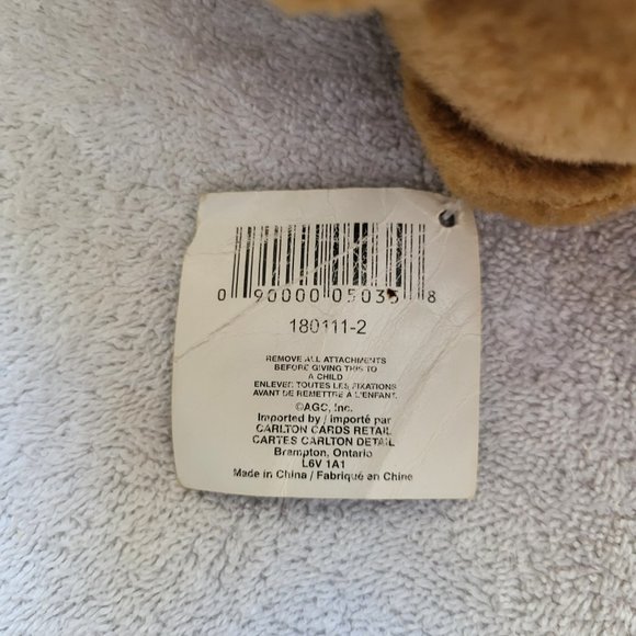 Carlton Cards Plush Bulldog with bone Class of 2000 With Tags see pictures - Picture 6 of 10